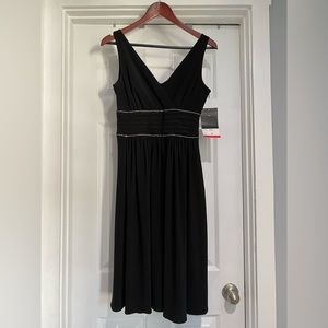 NWT - Classic, black dress with a bit of glitz!  Size 6